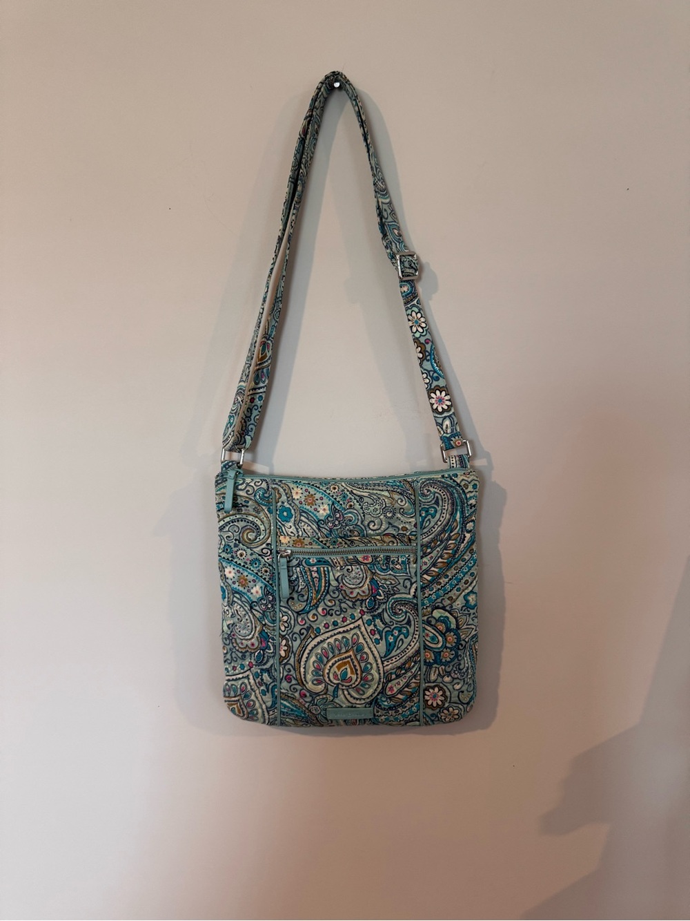 Vera Bradley Quilted Paisley Crossbody Bag - Blue Multicolor